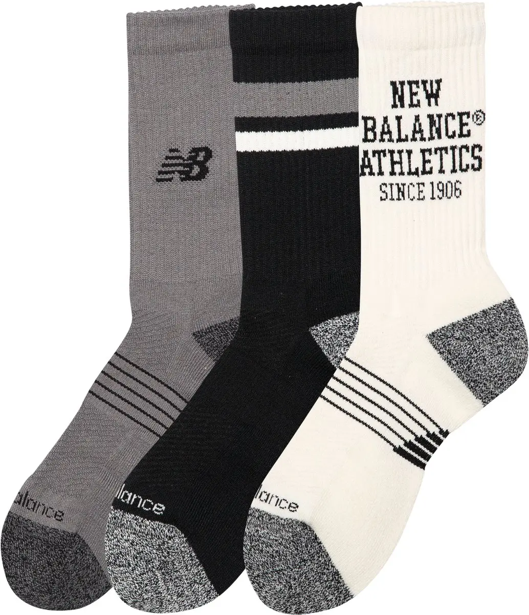 New Balance Active Graphic Crew Socks 3-pack - Unisex