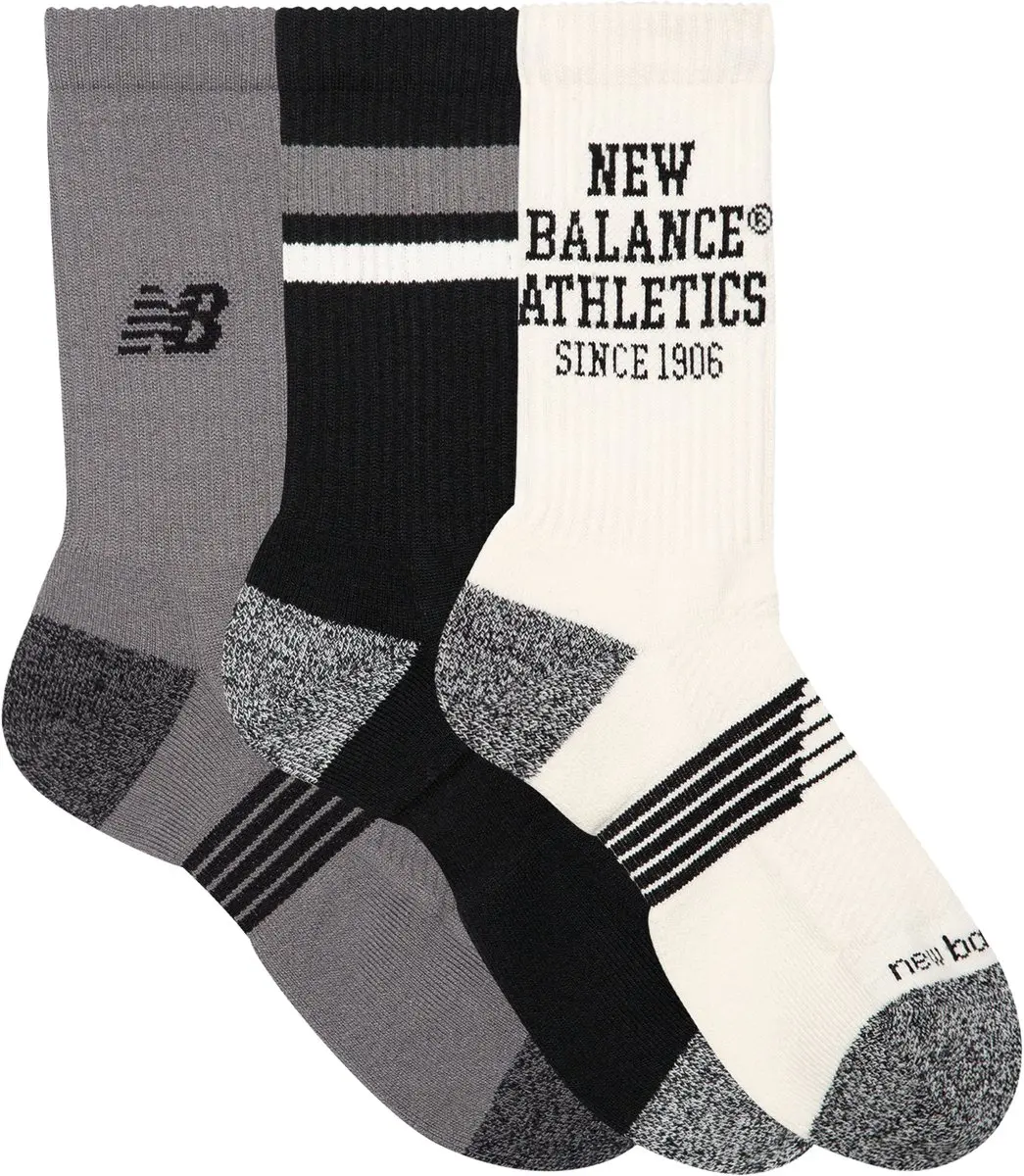New Balance Active Graphic Crew Socks 3-pack - Unisex
