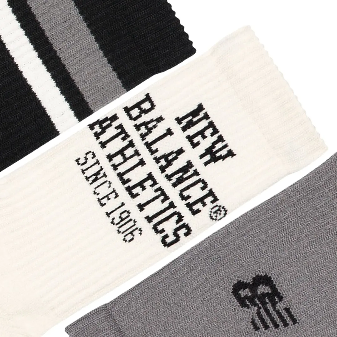 New Balance Active Graphic Crew Socks 3-pack - Unisex