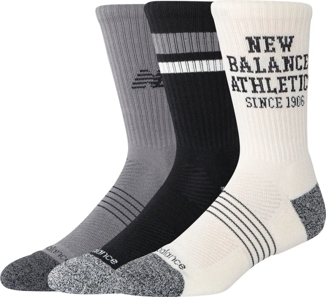 New Balance Active Graphic Crew Socks 3-pack