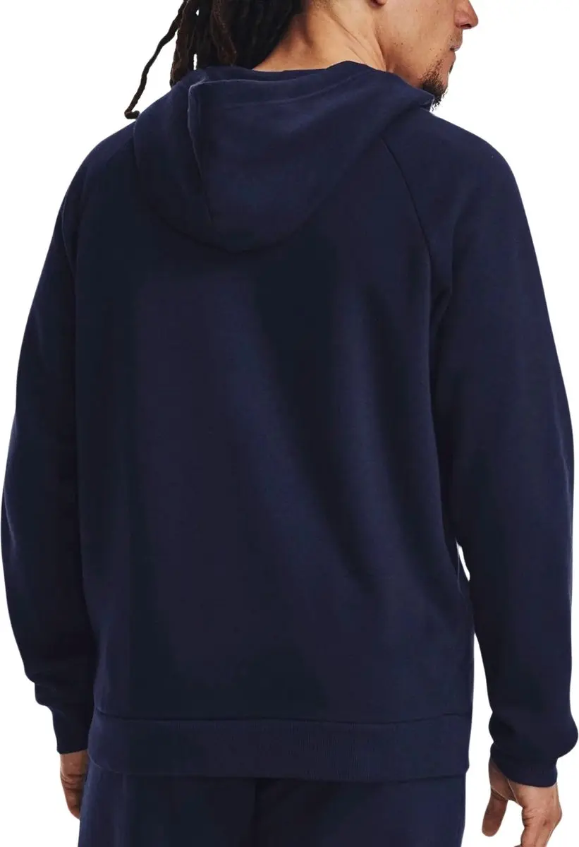 Under Armour Rival Fleece FZ Hoodie Heren - Navy/Wit
