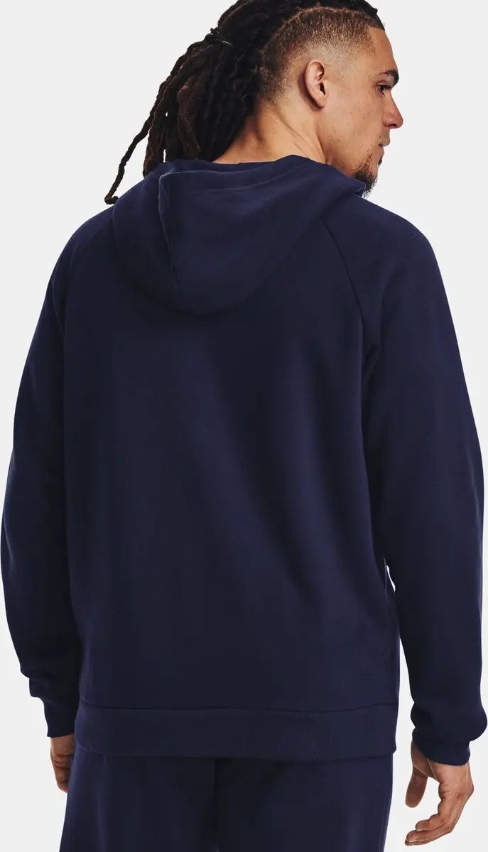 Under Armour Rival Fleece FZ Hoodie Heren - Navy/Wit