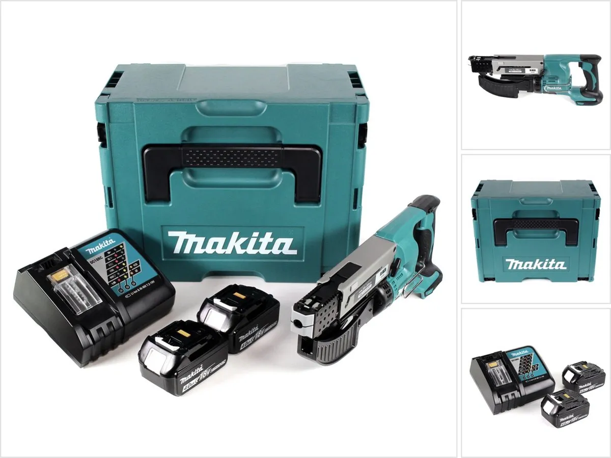 Makita DFR550RMJ Akku-Magazinschroevendraaier 18V - 4.0Ah - Blauw/Zwart