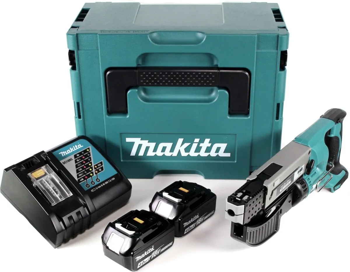 Makita DFR550RMJ Akku-Magazinschroevendraaier 18V - 4.0Ah - Blauw/Zwart