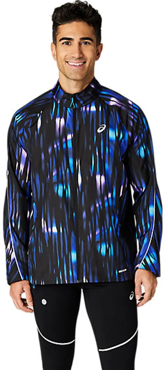 ASICS Road Packable Jacket - Hardloopjas Heren L - Blauw/Zwart