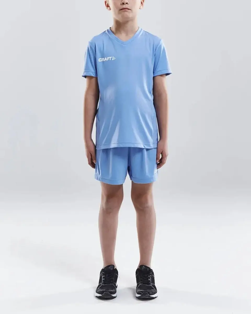 Craft Squad Jersey Solid SS Sportshirt Dames - S - Blauw/Wit