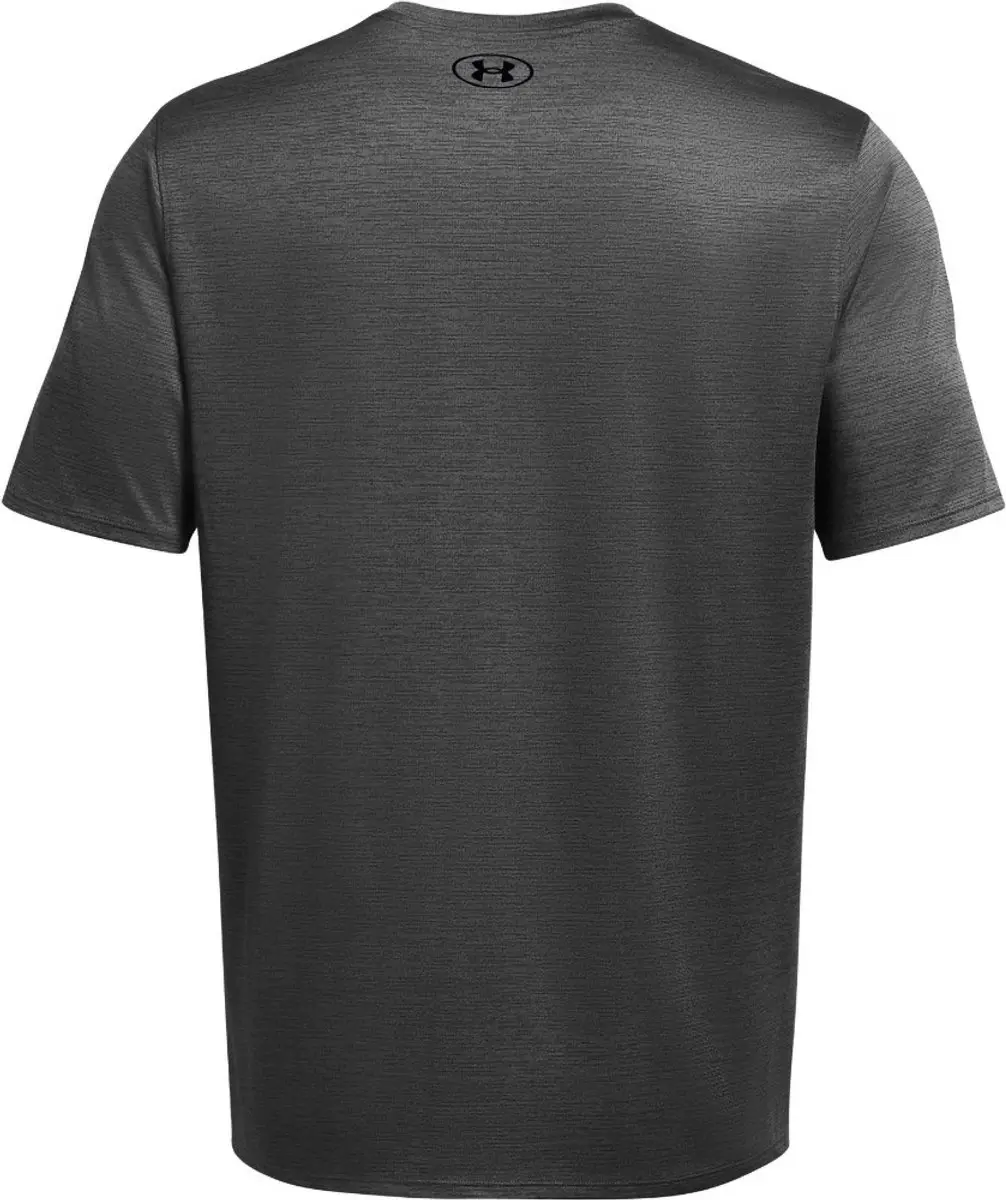 Under Armour Tech Vent SS-GRY Heren Sportshirt - Castlerock/Zwart - afbeelding 6 van 6