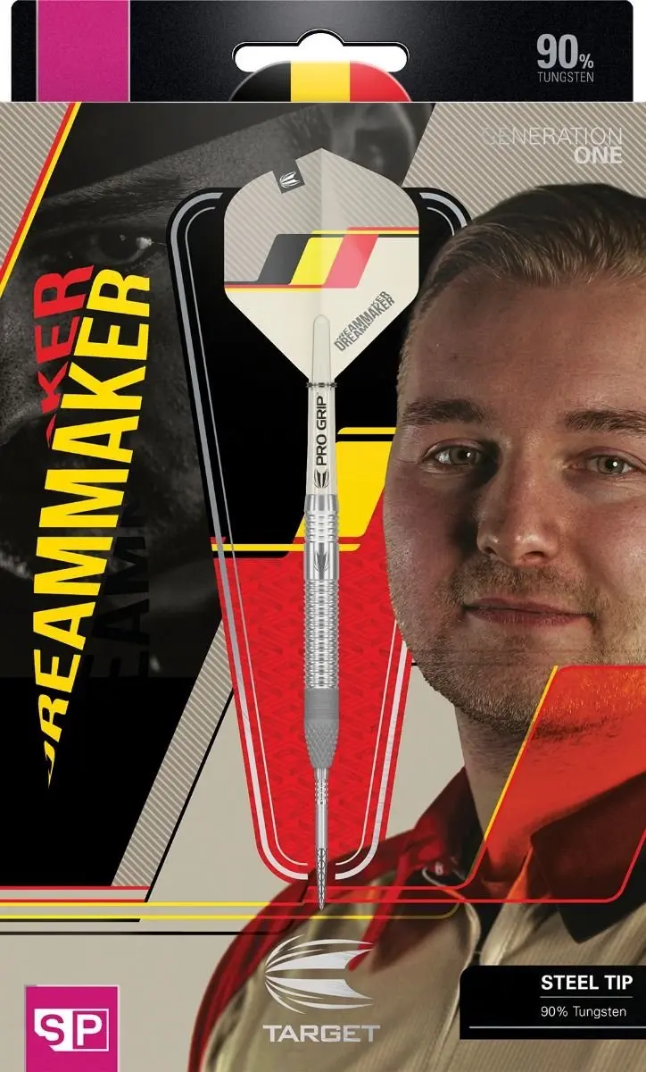 Target Dimitri van den Bergh SP G1 90% Dartpijlen - 3 Stuks - Zilver