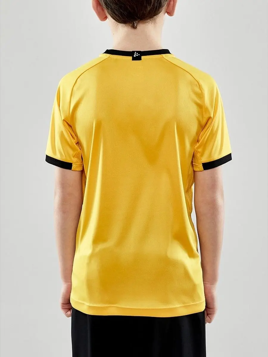Craft Progress 2.0 Graphic Shirt Korte Mouw Kinderen - Geel/Zwart 146/152