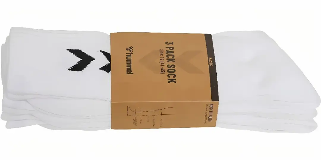 Hummel Trainingssokken 3-pack - Wit/Zwart - afbeelding 6 van 6