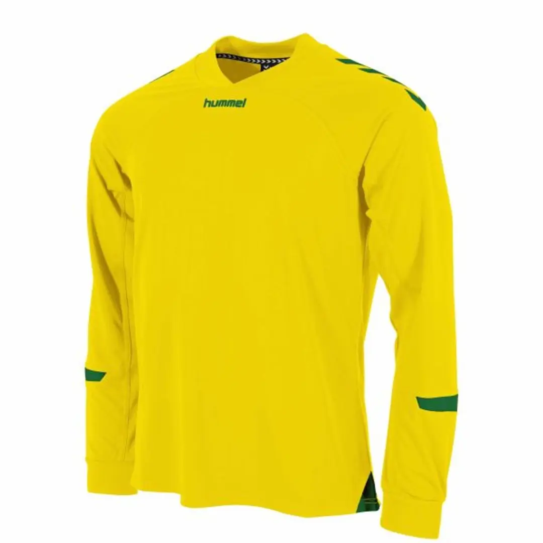hummel Fyn Long Sleeve Shirt - XL - Geel/ Groen