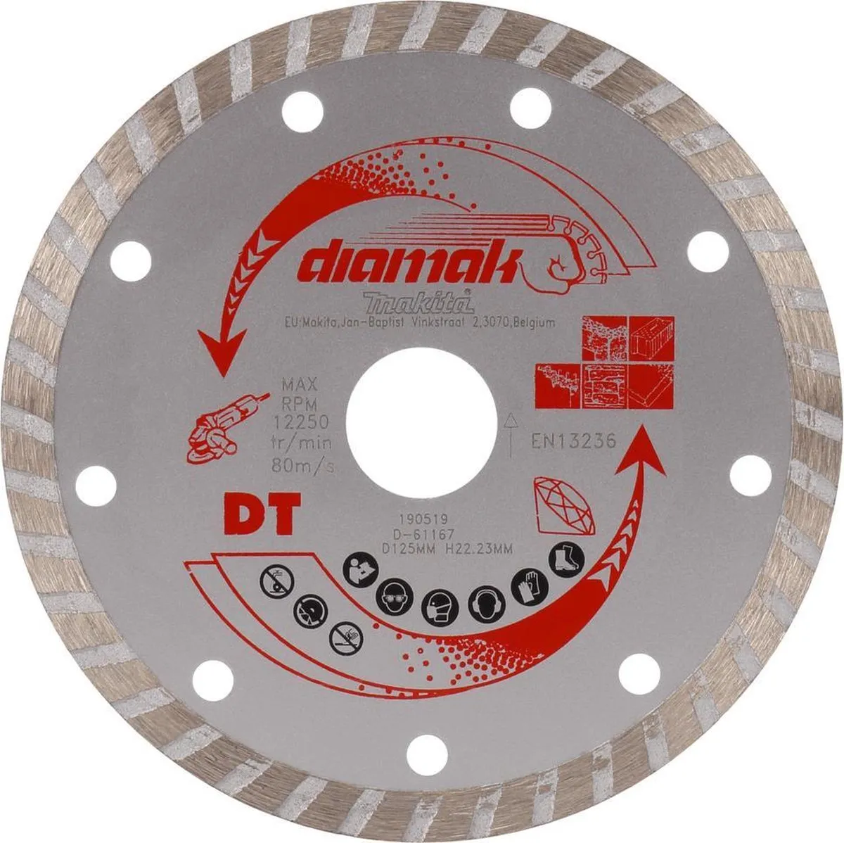 Makita D-61167 Diamantschijf 125x22,23x2,2mm