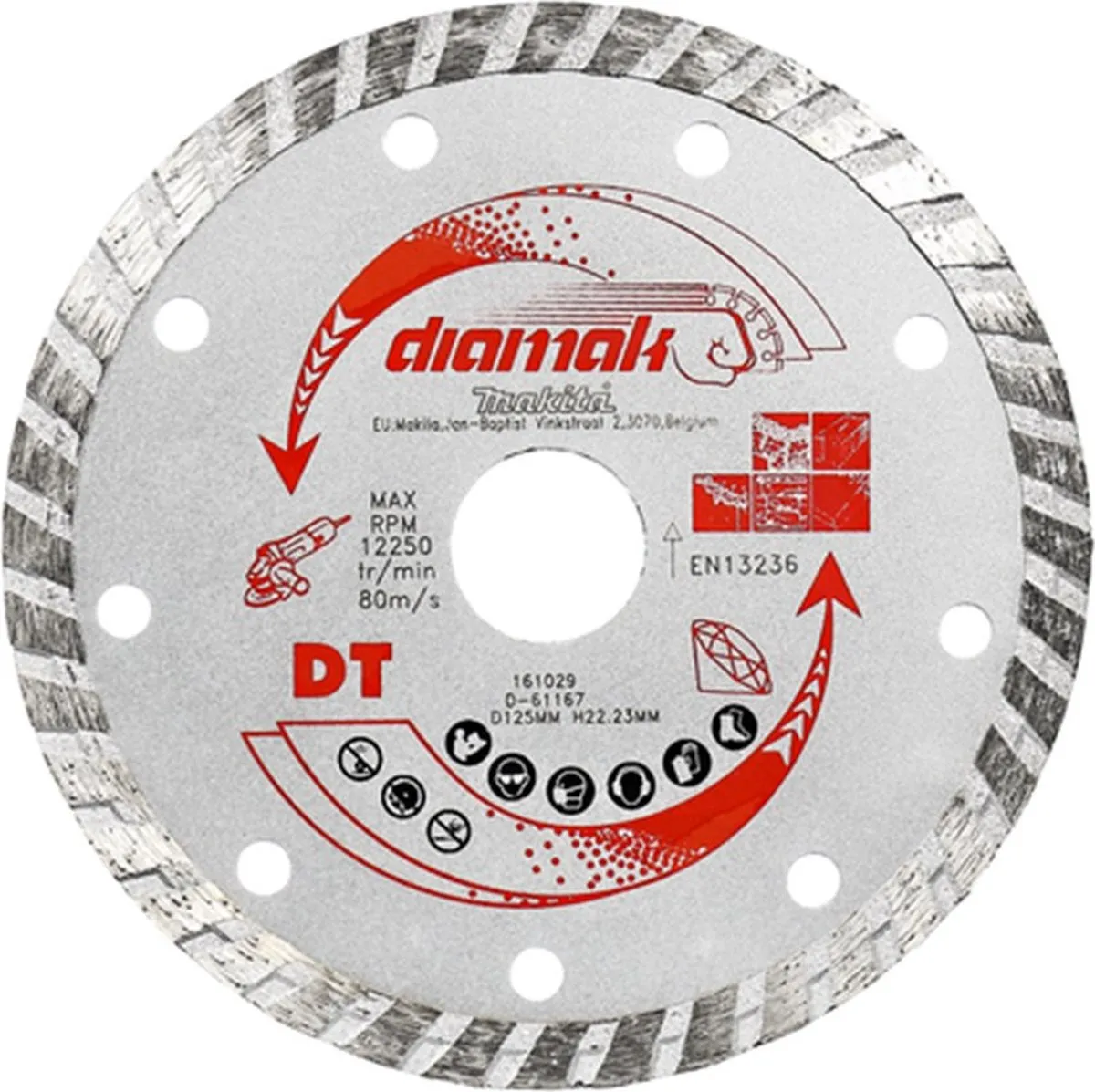 Makita D-61167 Diamantschijf 125x22,23x2,2mm - Natuursteen/Tegels - afbeelding 2 van 2