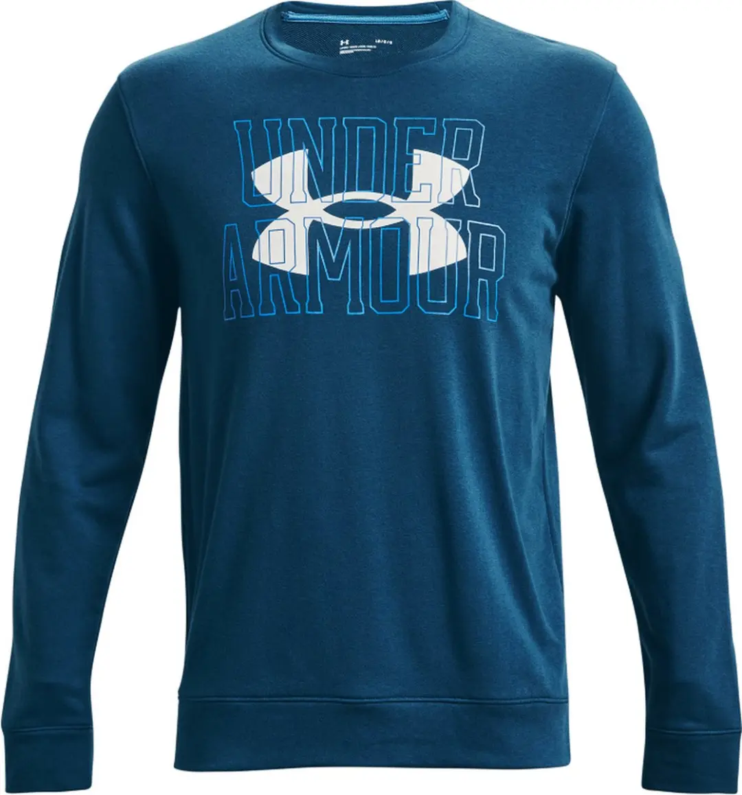 Under Armour Rival Terry Logo Crew - Deep Sea - S
