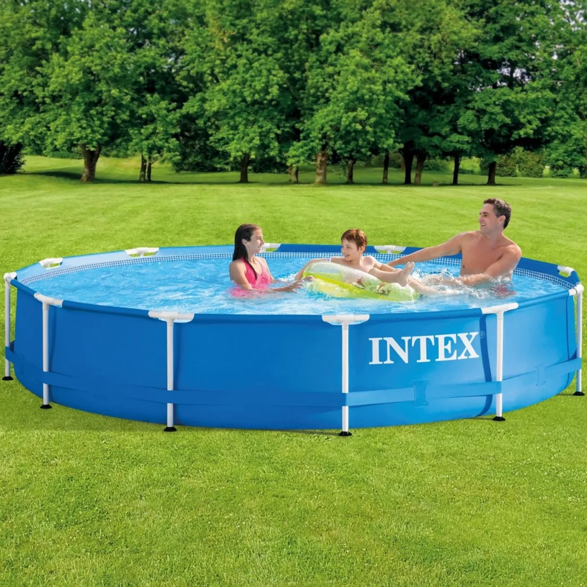 Intex Metal Frame Opzetzwembad 366x76cm - 6503L - Blauw