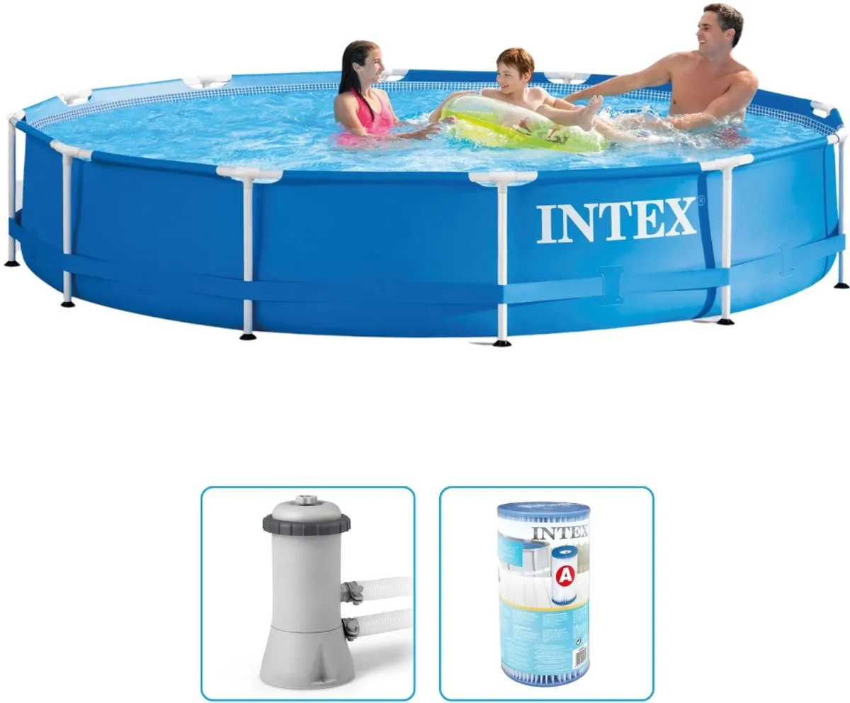 Intex Metal Frame Opzetzwembad 366x76cm