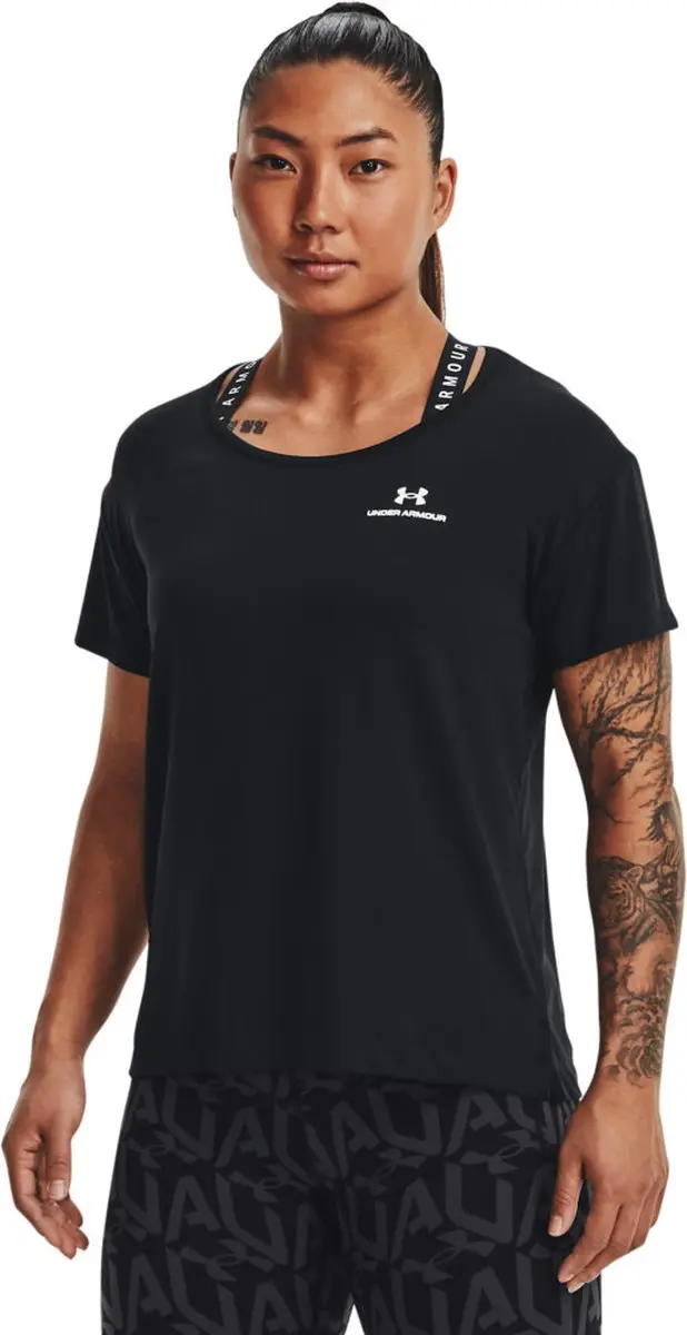 Under Armour Rush Energy SS - Maat SM - Zwart
