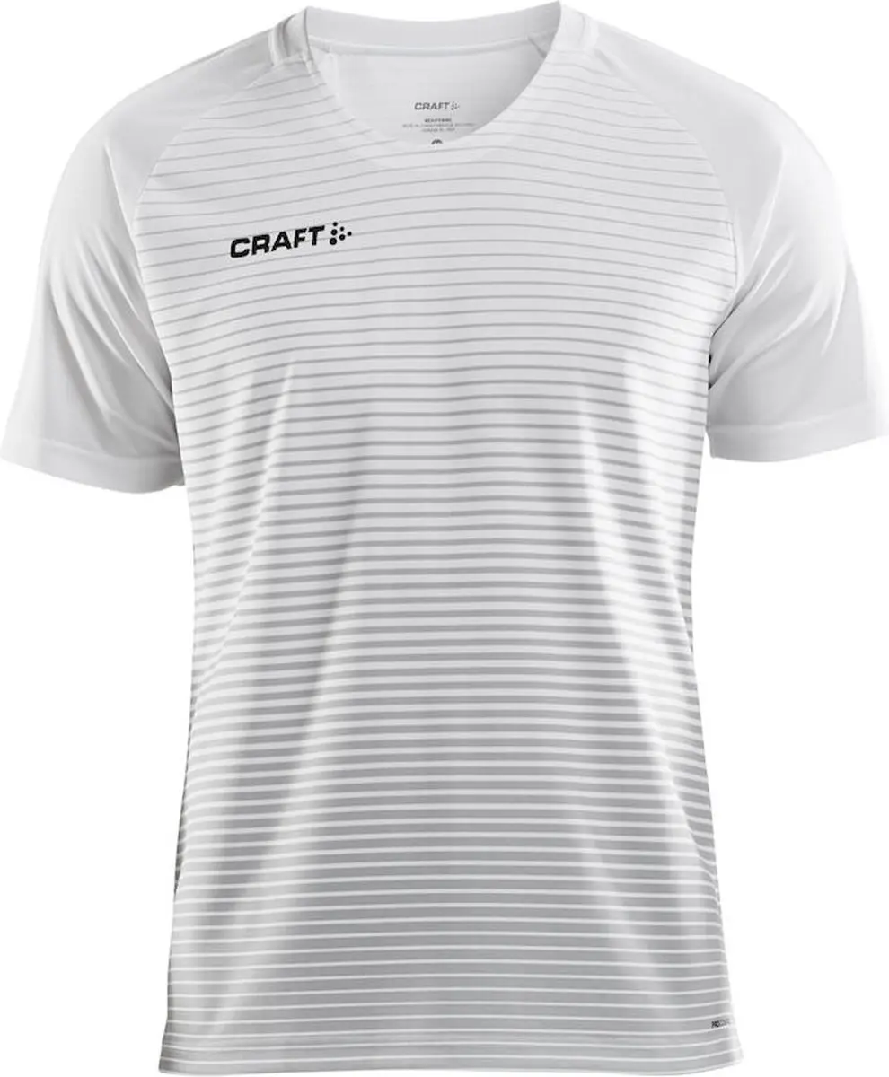 Craft Pro Control Stripe Shirt Korte Mouw Heren L - Wit