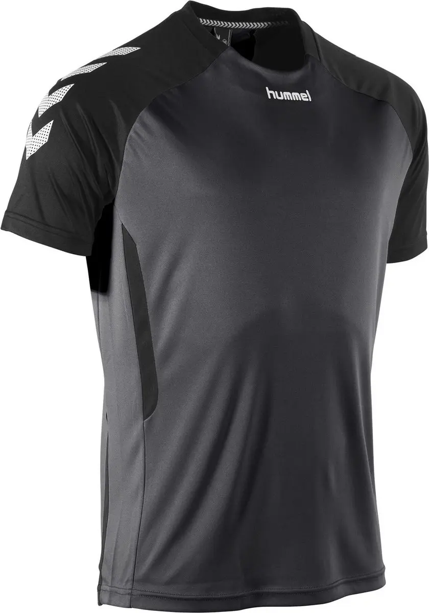 hummel Aarhus Sportshirt Unisex - S - Zwart/Grijs
