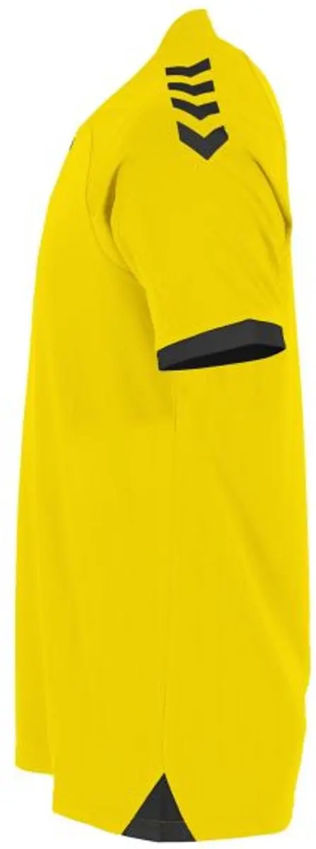 Hummel Fyn Shirt Heren Korte Mouw - Zwart/Geel S