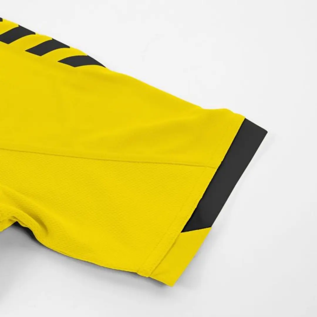 Hummel Fyn Shirt Heren Korte Mouw - Zwart/Geel S