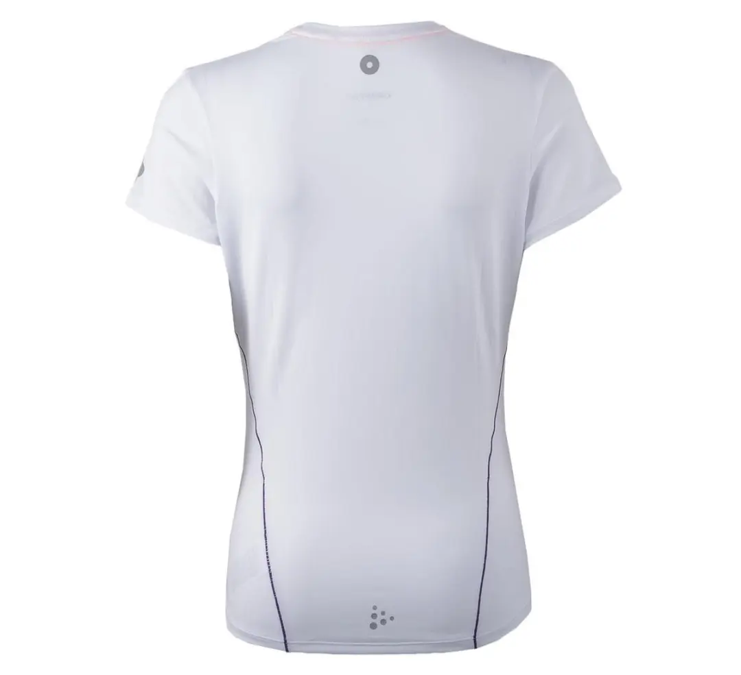 Craft Focus Cool SS Sportshirt Vrouwen M - Wit/Paars