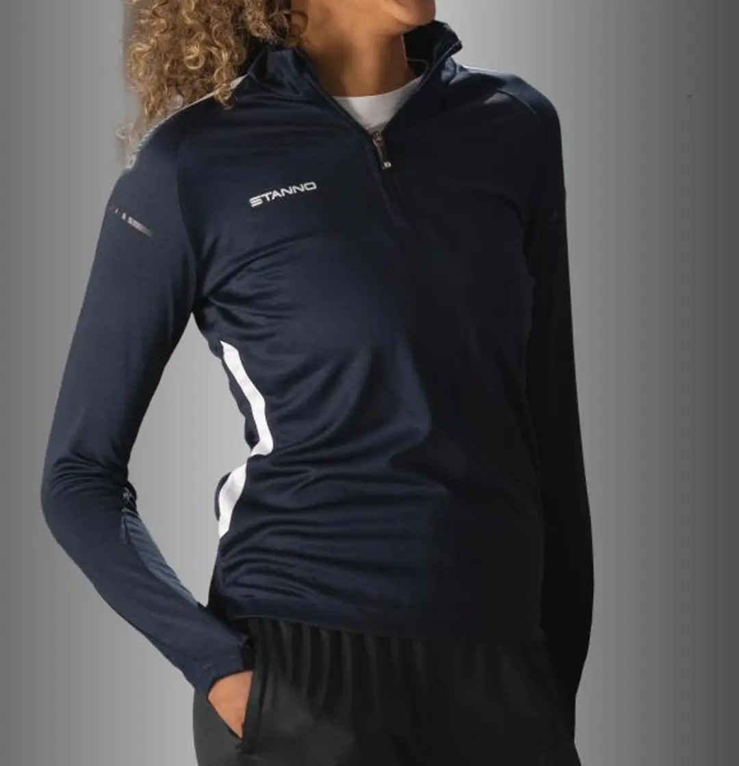 Stanno First Quarter Zip Top Dames - Navy/Wit S