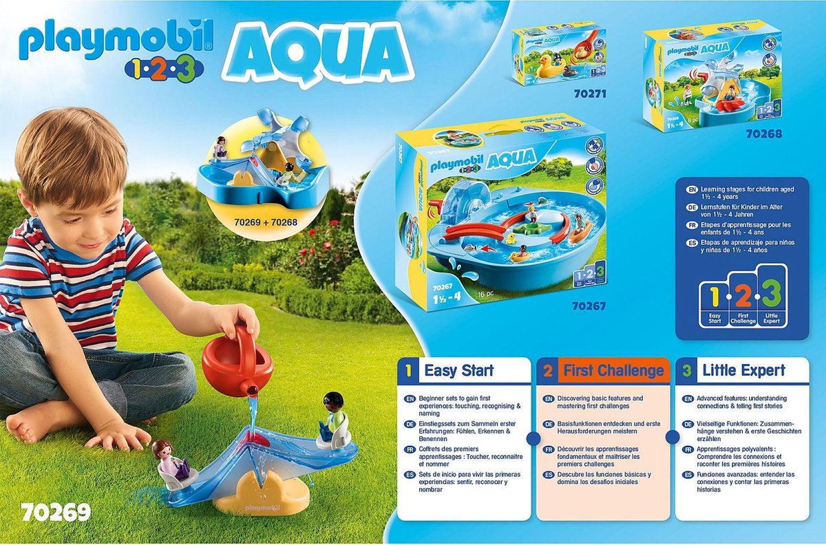 PLAYMOBIL 1.2.3. Aqua Waterwip met gieter - 70269