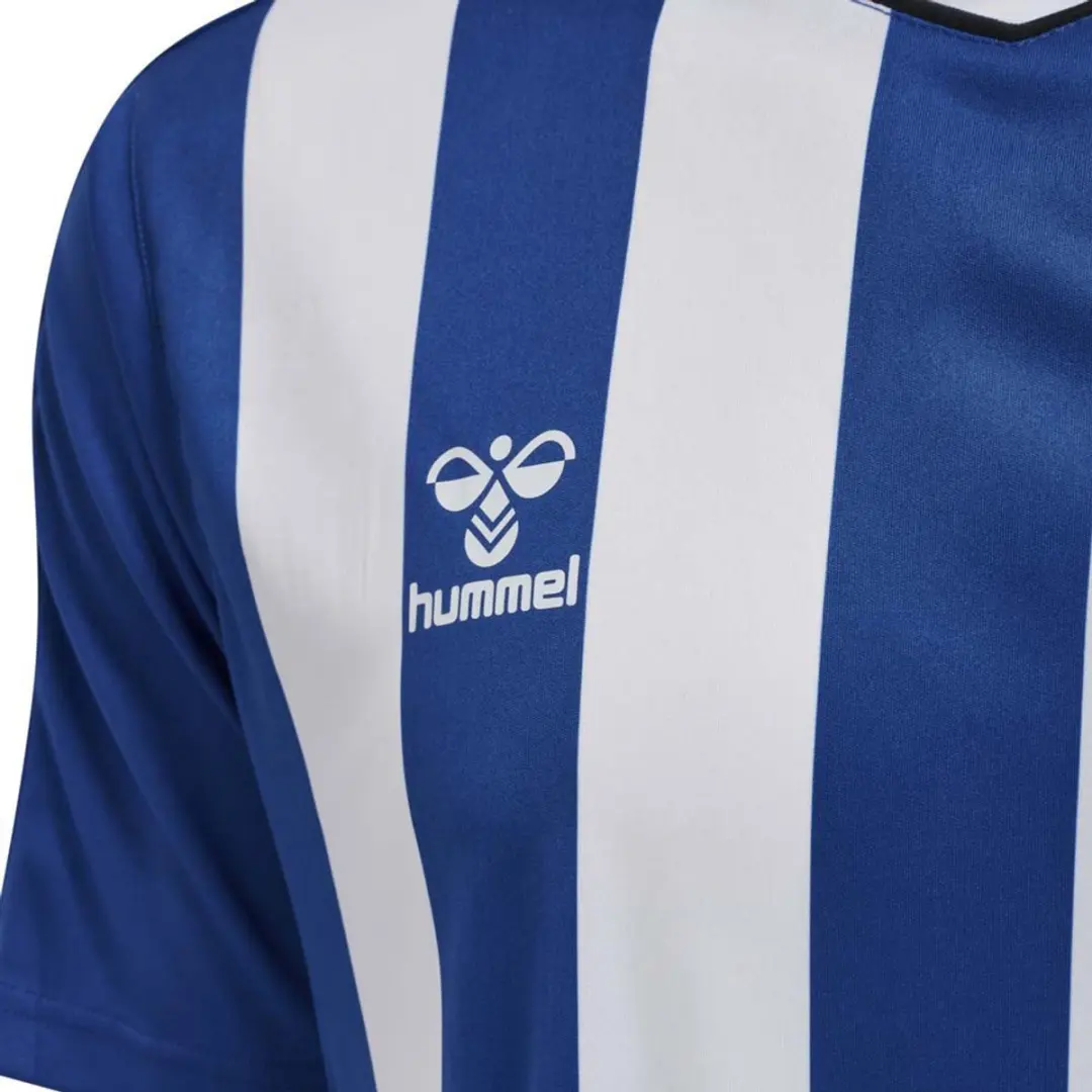 Hummel HMLcore XK Striped Jersey Kortarm - L - True Blue/Wit