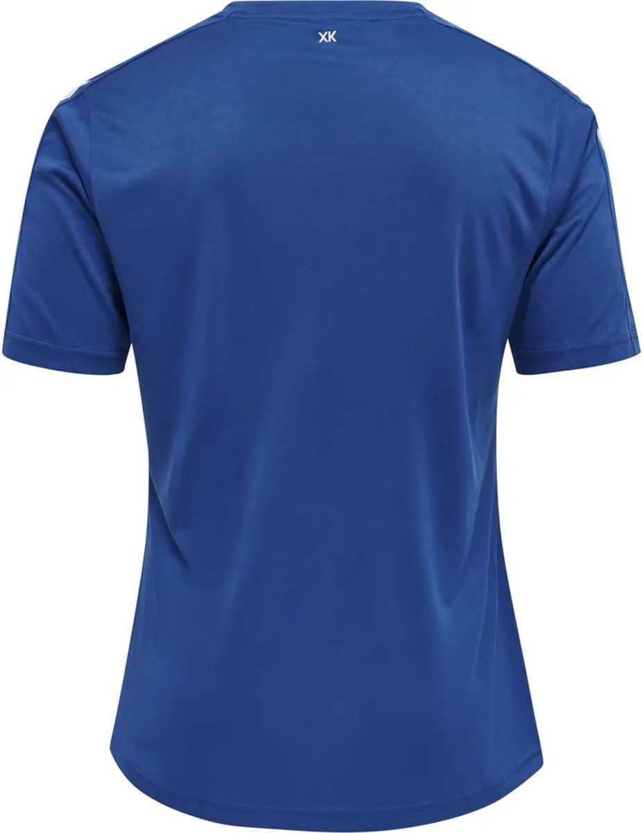 Hummel HMLcore XK Striped Jersey Kortarm - L - True Blue/Wit
