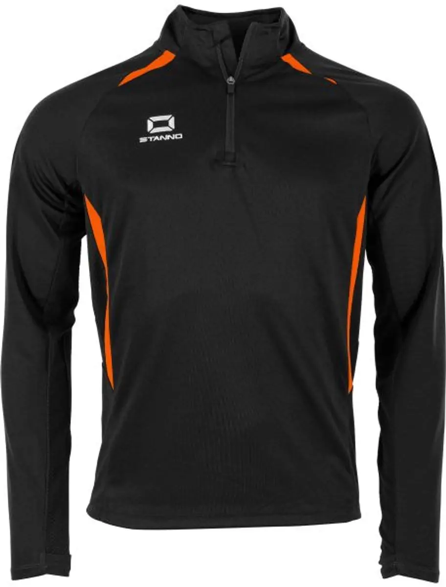 Stanno Stadio Quarter Zip Top - XXXL - Zwart/Oranje