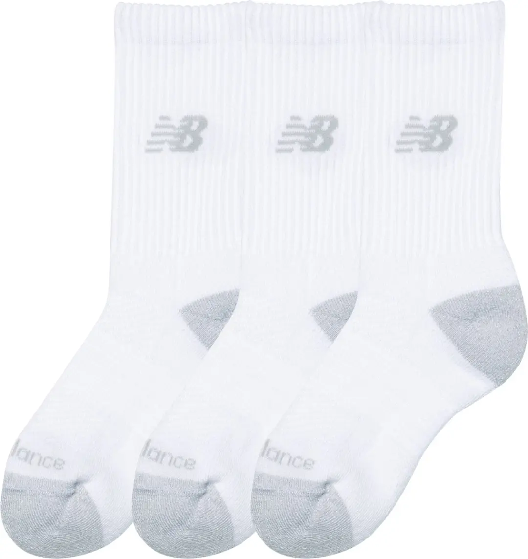 New Balance Youth Active Crew Sokken 3 Stuks - Witte 23-25