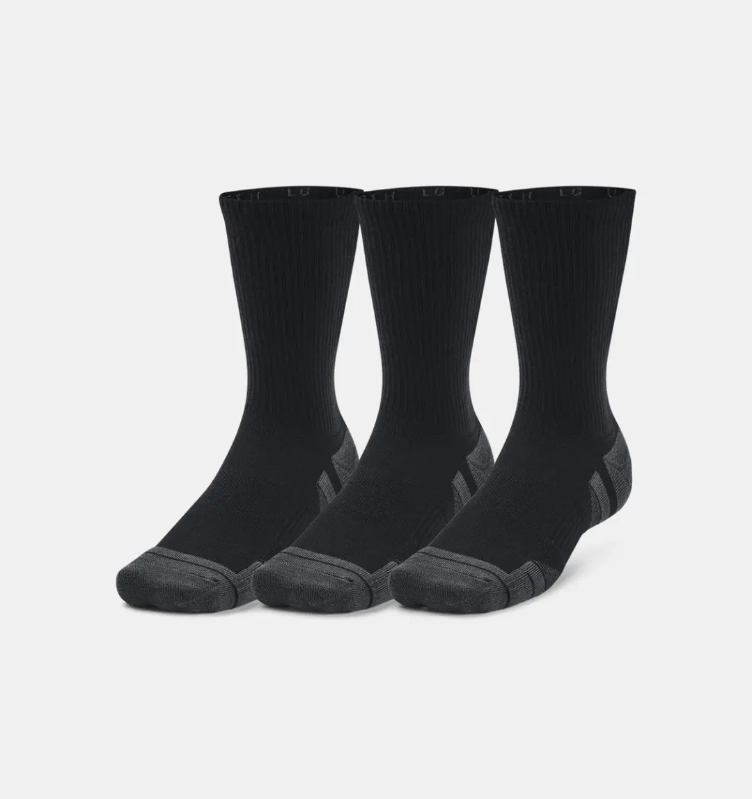Under Armour UA Performance Tech 3pk Sportsokken - Zwart/Grijs