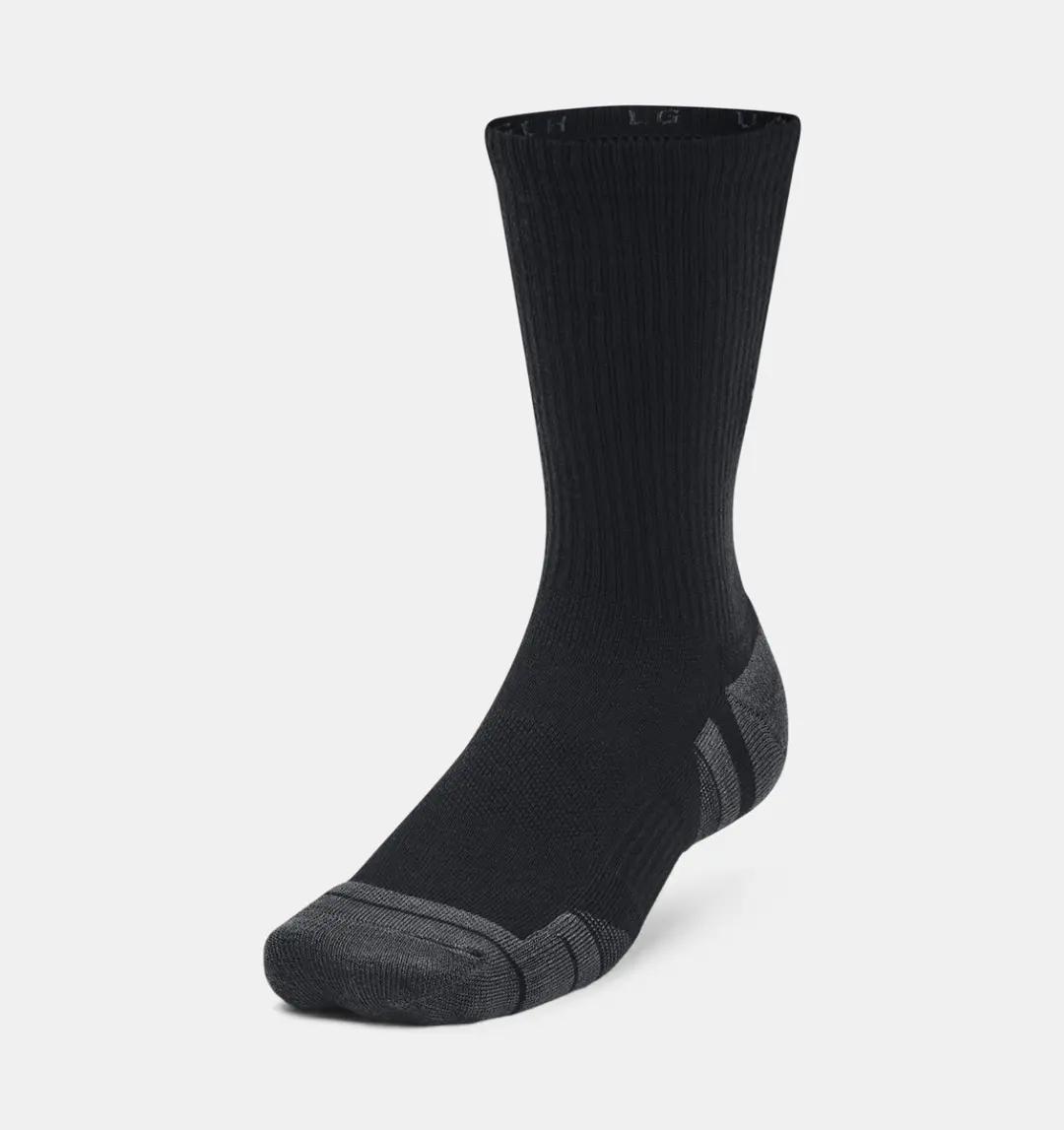 Under Armour UA Performance Tech 3pk Sportsokken - Zwart/Grijs
