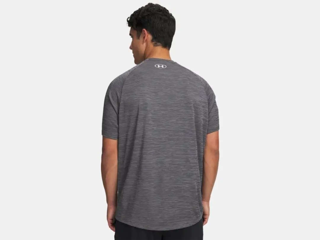 Under Armour Tech Textured Shirt Heren M - Donkergrijs