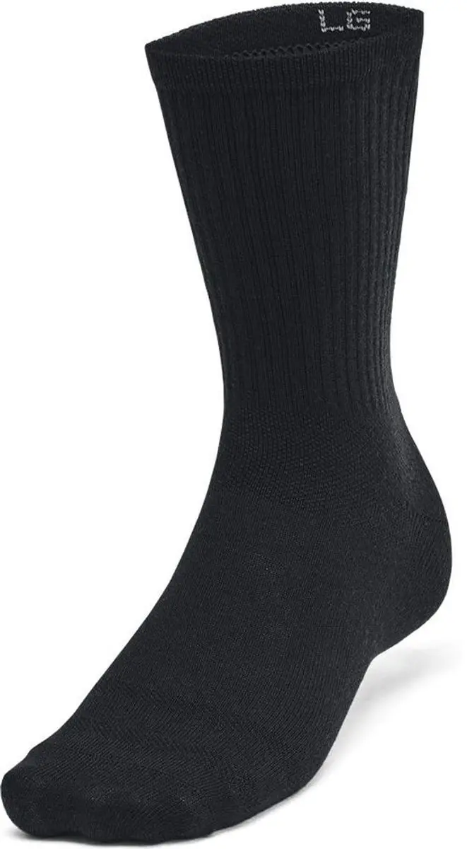 Under Armour Essential Crew Sport Sokken - 6 Stuks - Maat 34-38 - Zwart