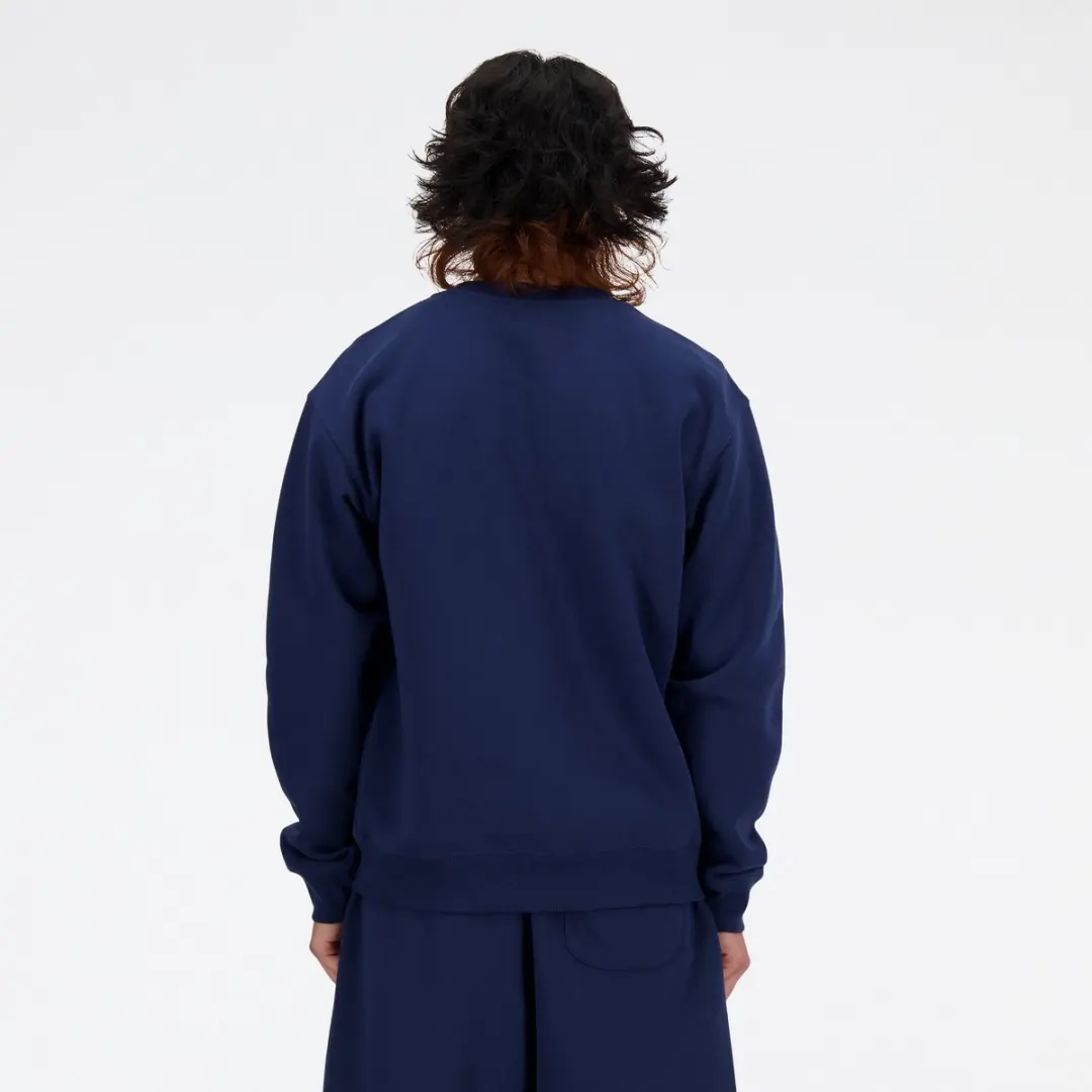 New Balance MT41510-NNY Fleece Crew Trui - Heren - Navy