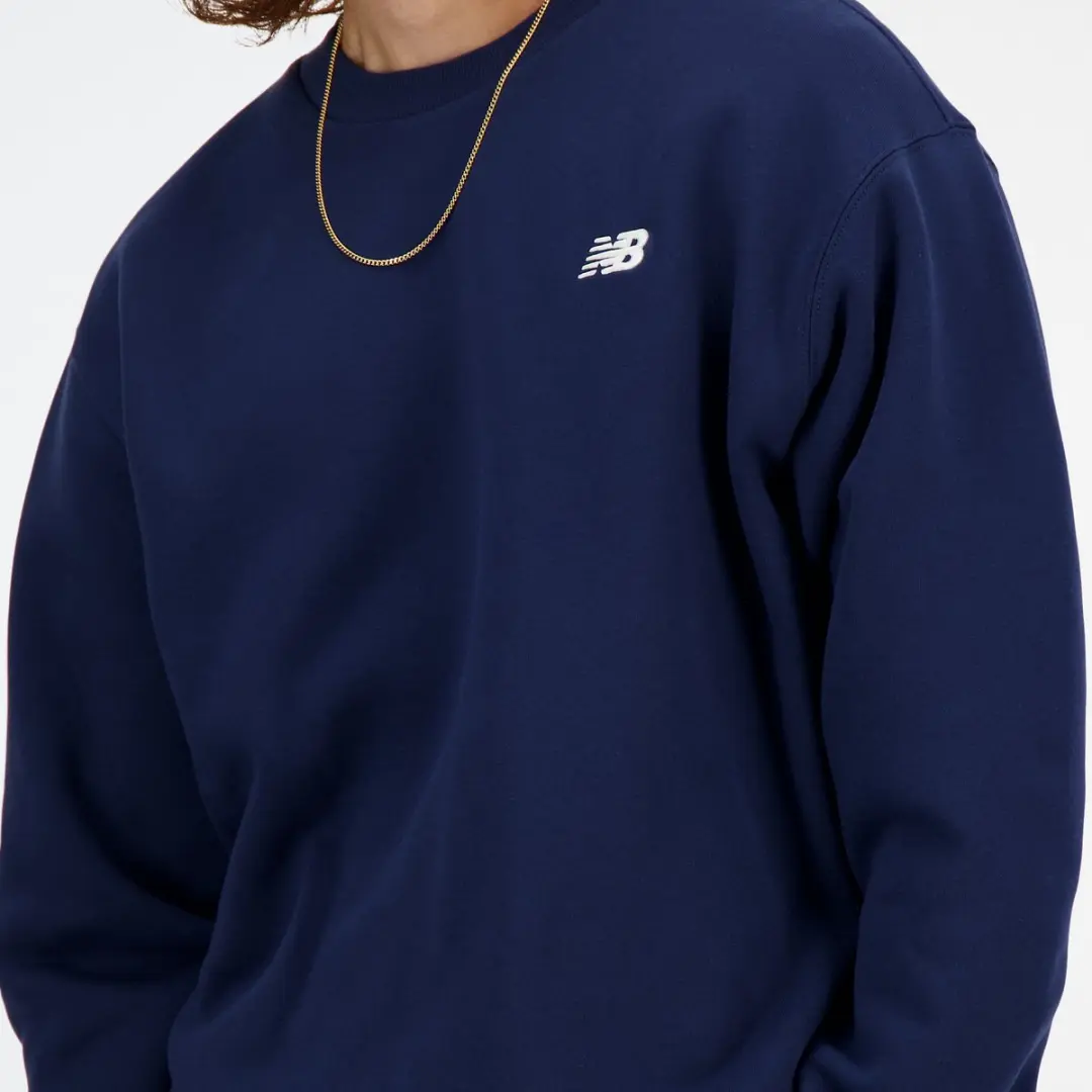 New Balance MT41510-NNY Fleece Crew Trui - Heren - Navy