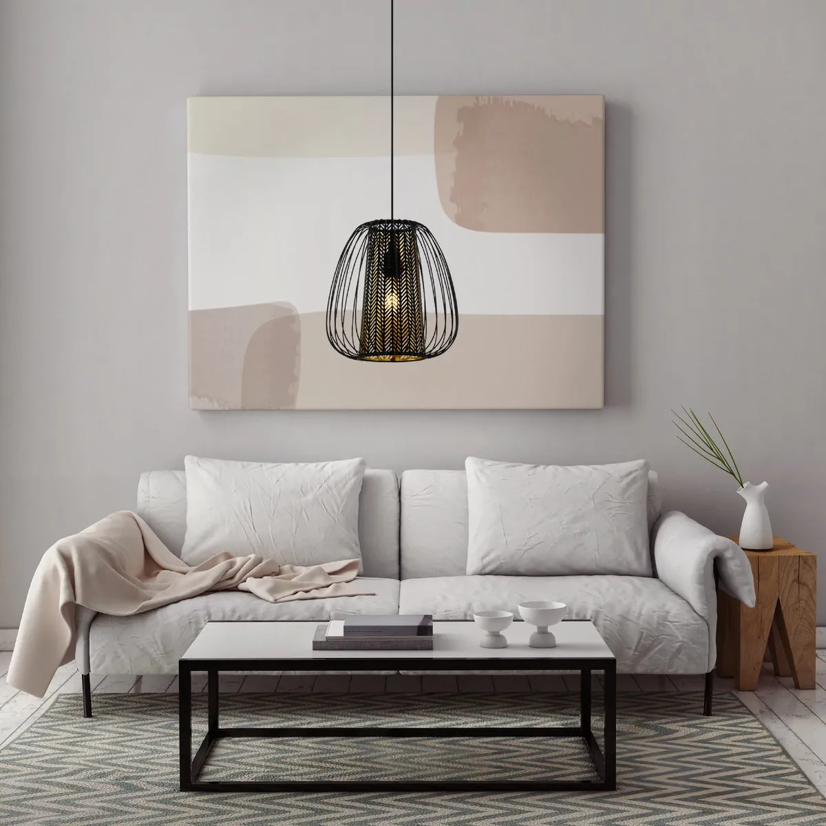 Eglo Curasao Hanglamp Ø33,5cm - Zwart/Goud - afbeelding 6 van 6