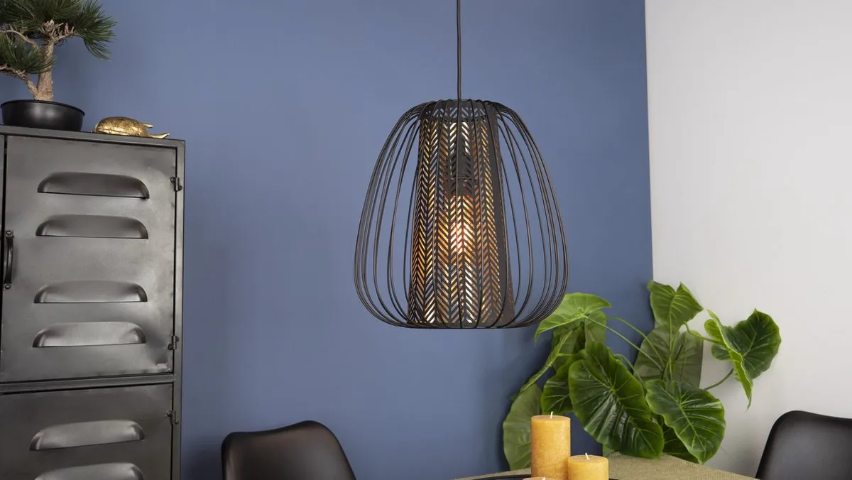 Eglo Curasao Hanglamp Ø33,5cm - Zwart/Goud