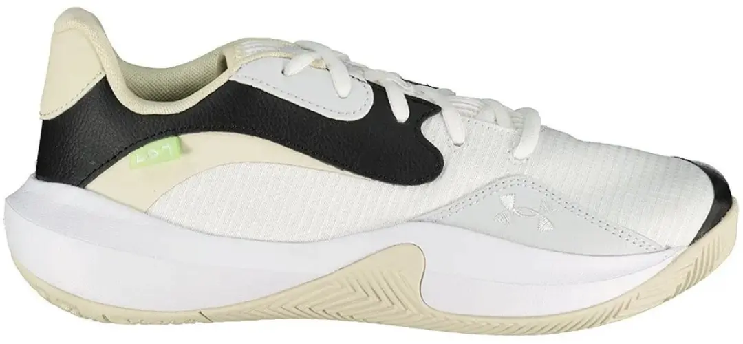 Under Armour Lockdown 7 Low Basketbalschoenen 44.5 - Beige/Wit - afbeelding 6 van 6