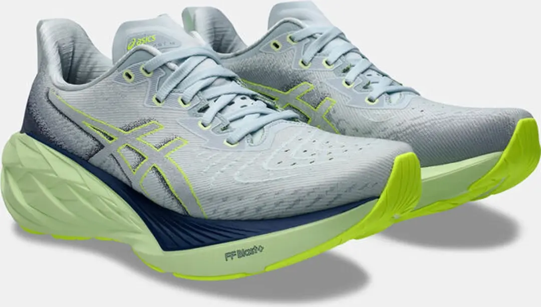 ASICS Novablast 4 Hardloopschoen 39.5 - Grijs/Groen