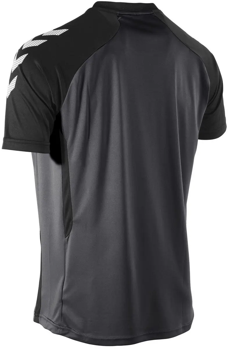 Hummel Aarhus Sportshirt Unisex - Maat L - Zwart/Grijs