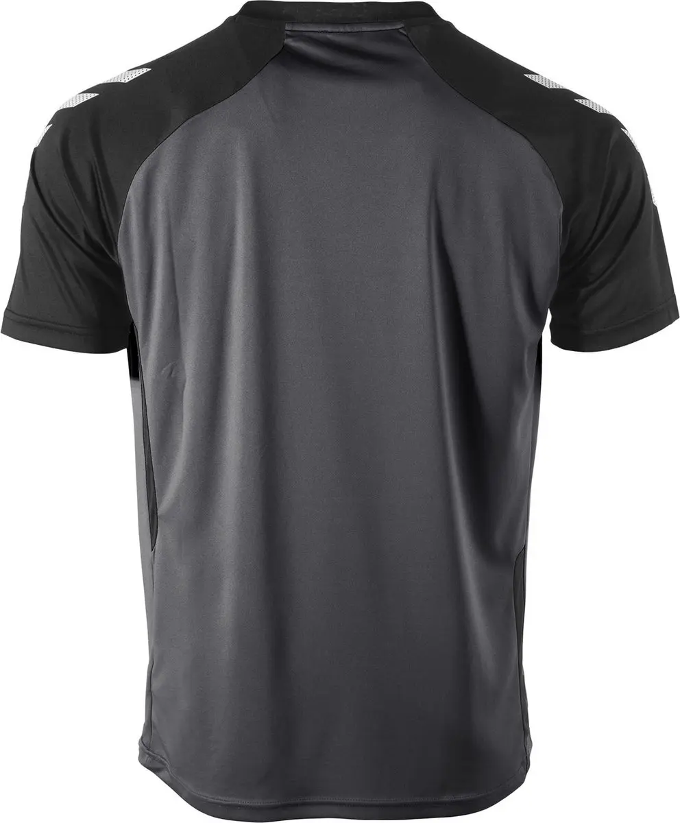 Hummel Aarhus Sportshirt Unisex - Maat L - Zwart/Grijs