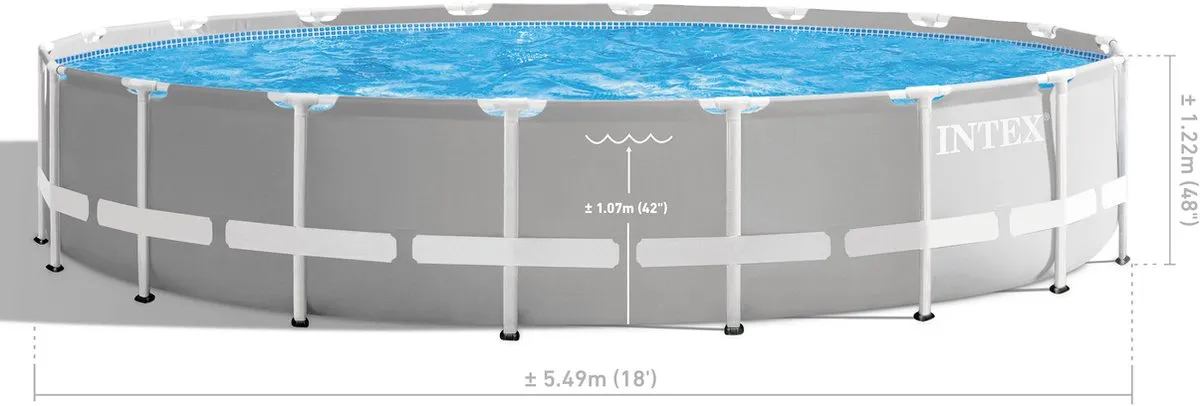 Intex Prism Frame Opzetzwembad 549x122cm - 24.311L - 26732GN