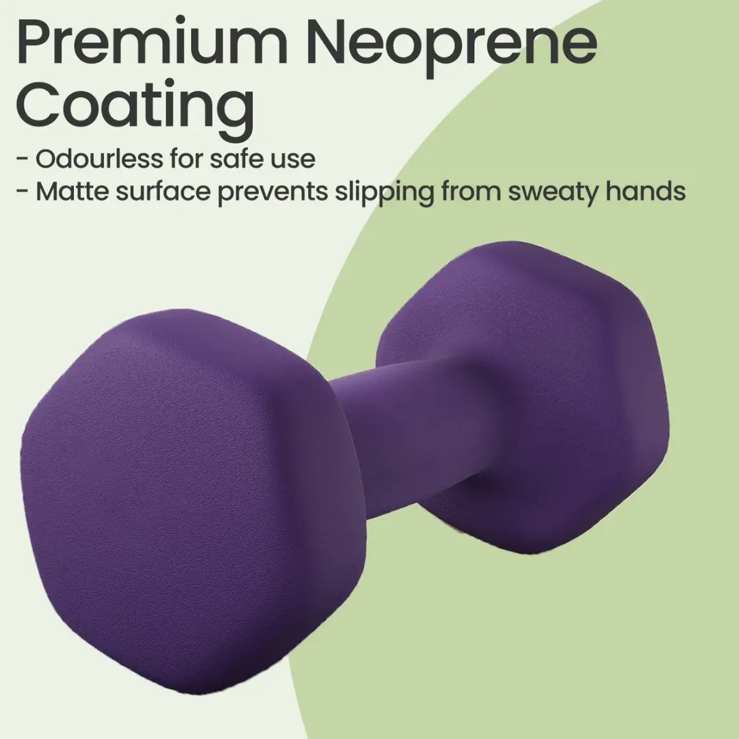 Songmics Dumbbells 2x Neopreen Paars - afbeelding 3 van 6