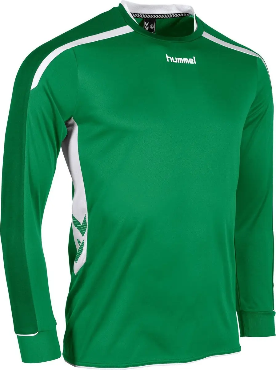 Hummel Preston L/S Sportshirt Kids 116 - Groen/Wit