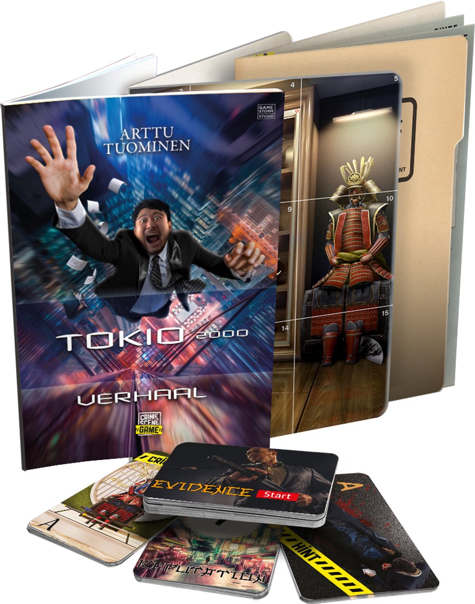 Tactic Crime Scene Tokyo 2000 – Bordspel – Misdaadspel – Complex Stadsdrama in Japan – Diepgaand Onderzoek en Deductie – Crime Scene Serie – Game Storm Studio – 1 of Meer Spelers – Vanaf 18 Jaar