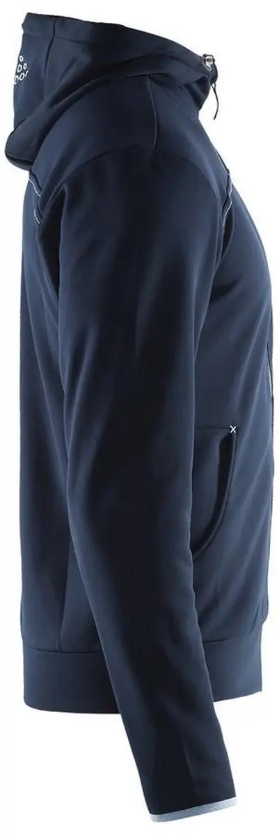 Craft Leisure Full Zip Hood Men - S - Donkerblauw