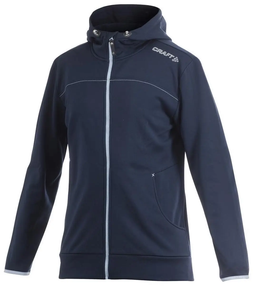 Craft Leisure Full Zip Hood Men - S - Donkerblauw